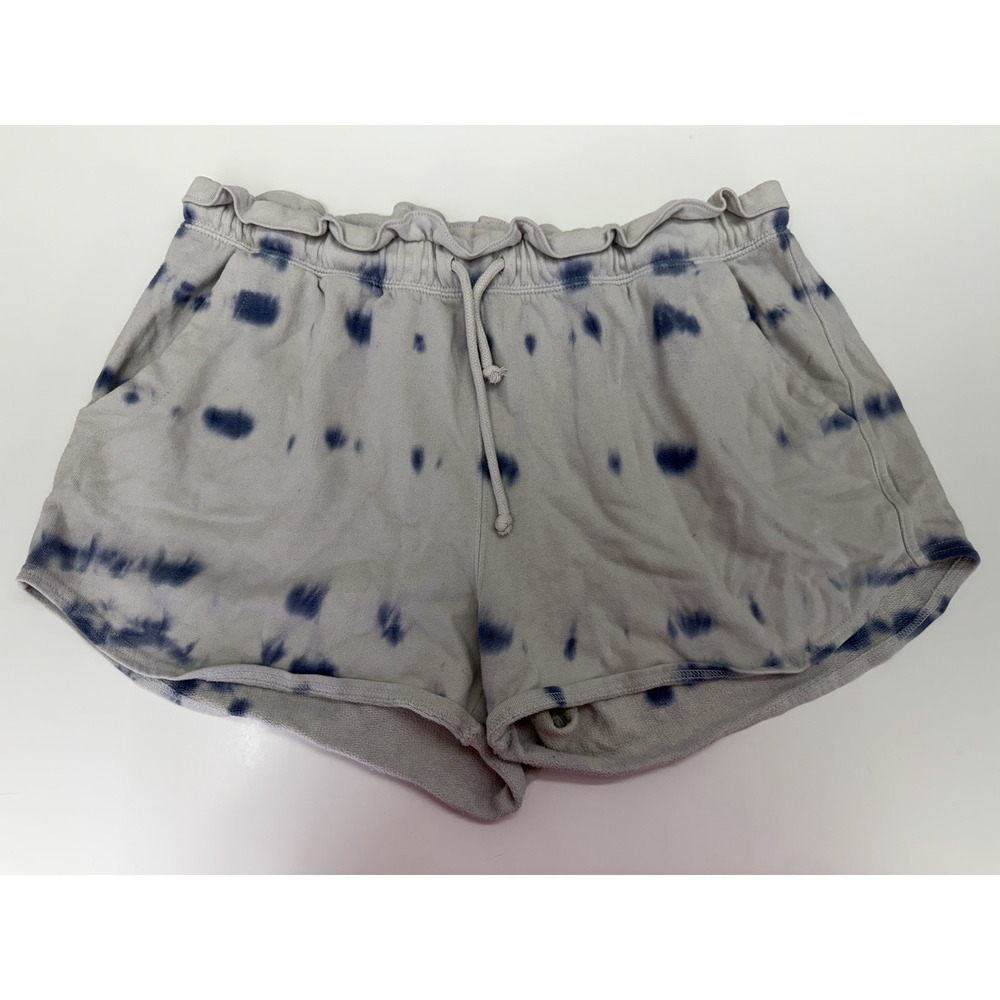 Universal Threads Womens Shorts Size XL White Blue Tye Dye Drawstring